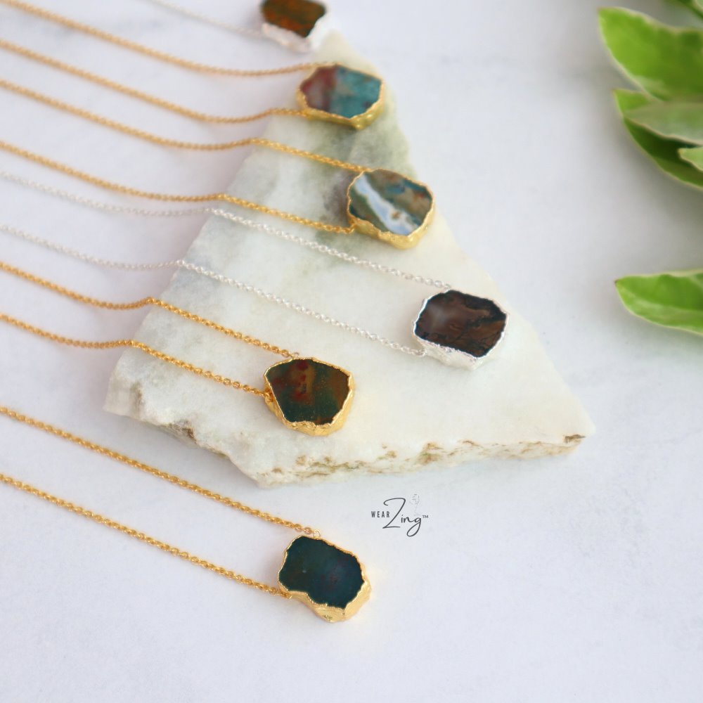 Jasper Slice Pendant WearZing 