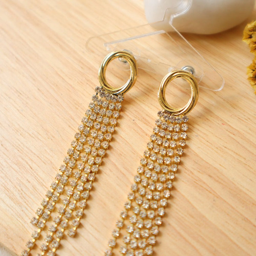 Oval Bling Earrings WearZing 