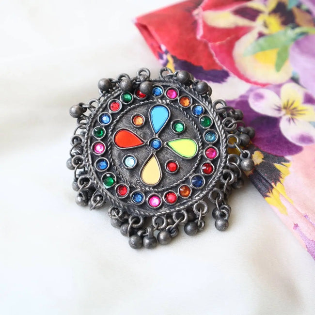 Oxidized Big Statement Ring 6 WearZing - Crystal Jewelry Store in India