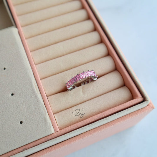 Pink Square Ring Band WearZing 