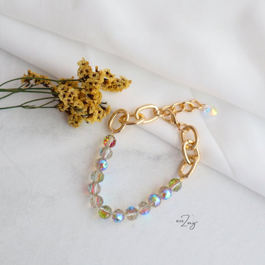 Rainbow Aura Chain Bracelet WearZing 