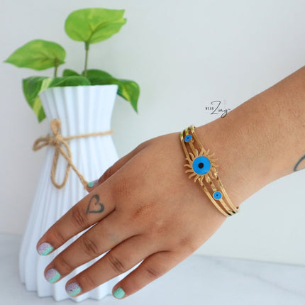 Sunshine Evil Eye Hand Cuff WearZing 