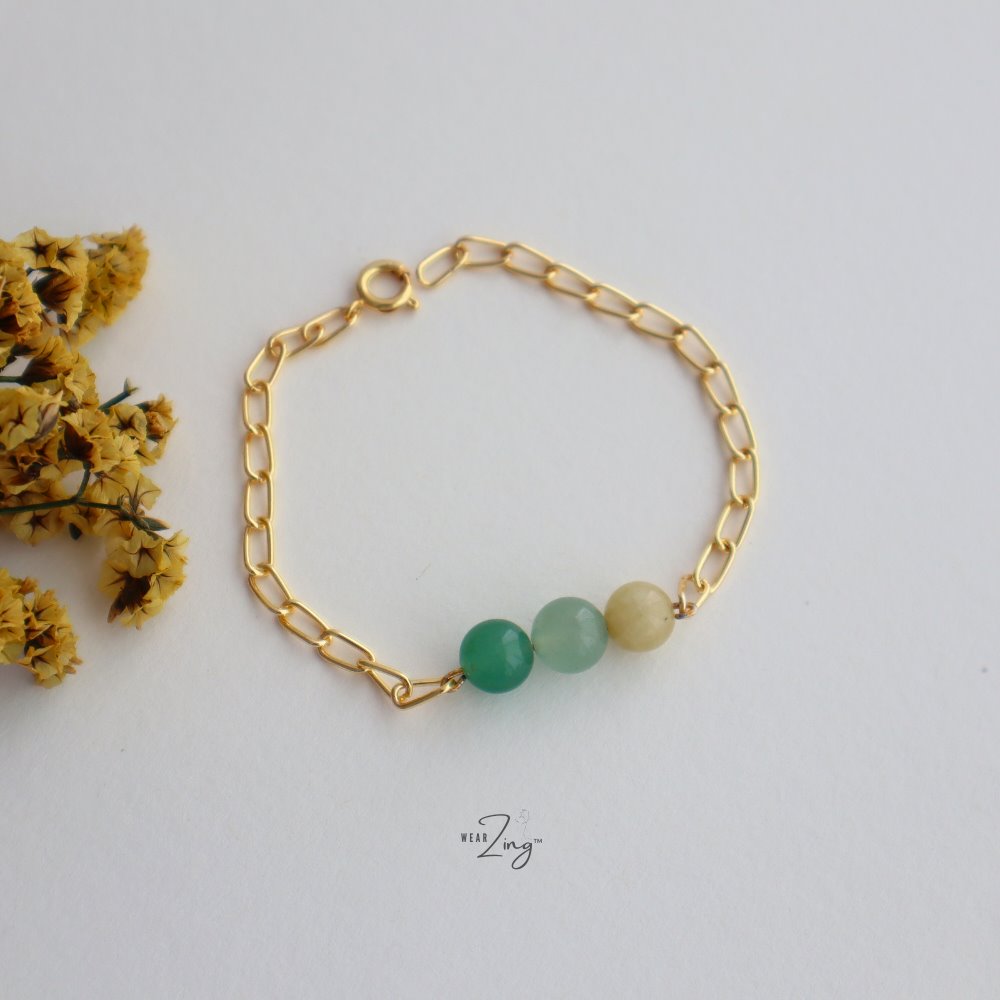 Zee Ombre Beads Bracelet Jewelry WearZing Green Dew 