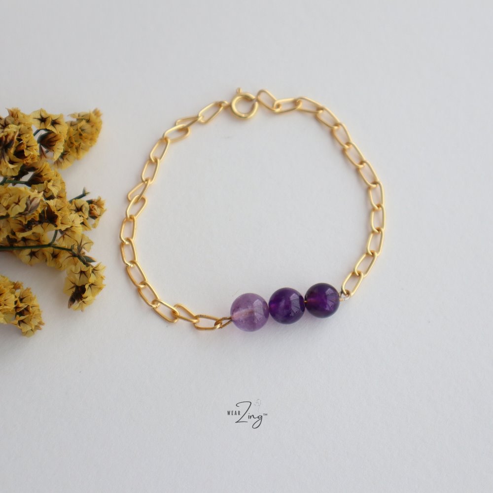 Zee Ombre Beads Bracelet Jewelry WearZing Purple Light 